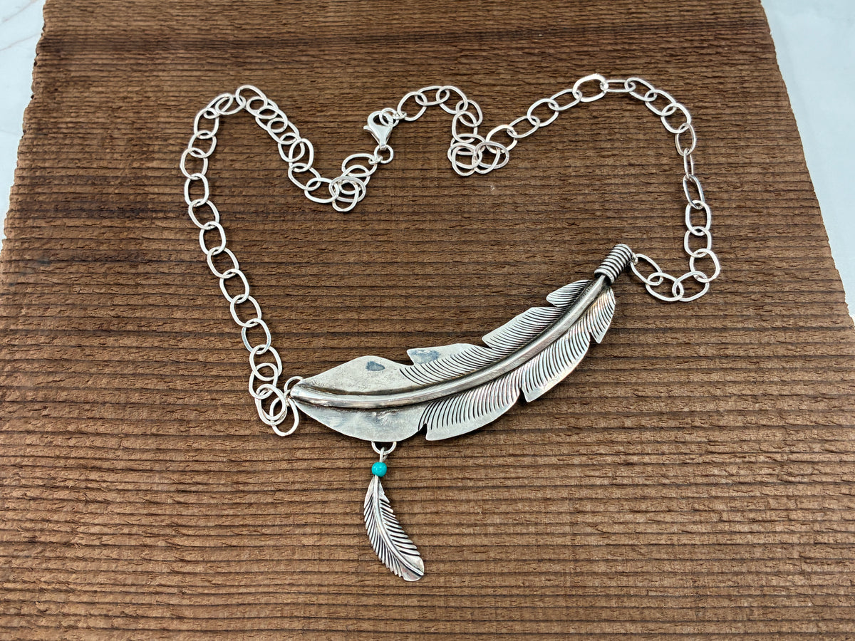 Reborn Feathers Sterling Silver Necklace