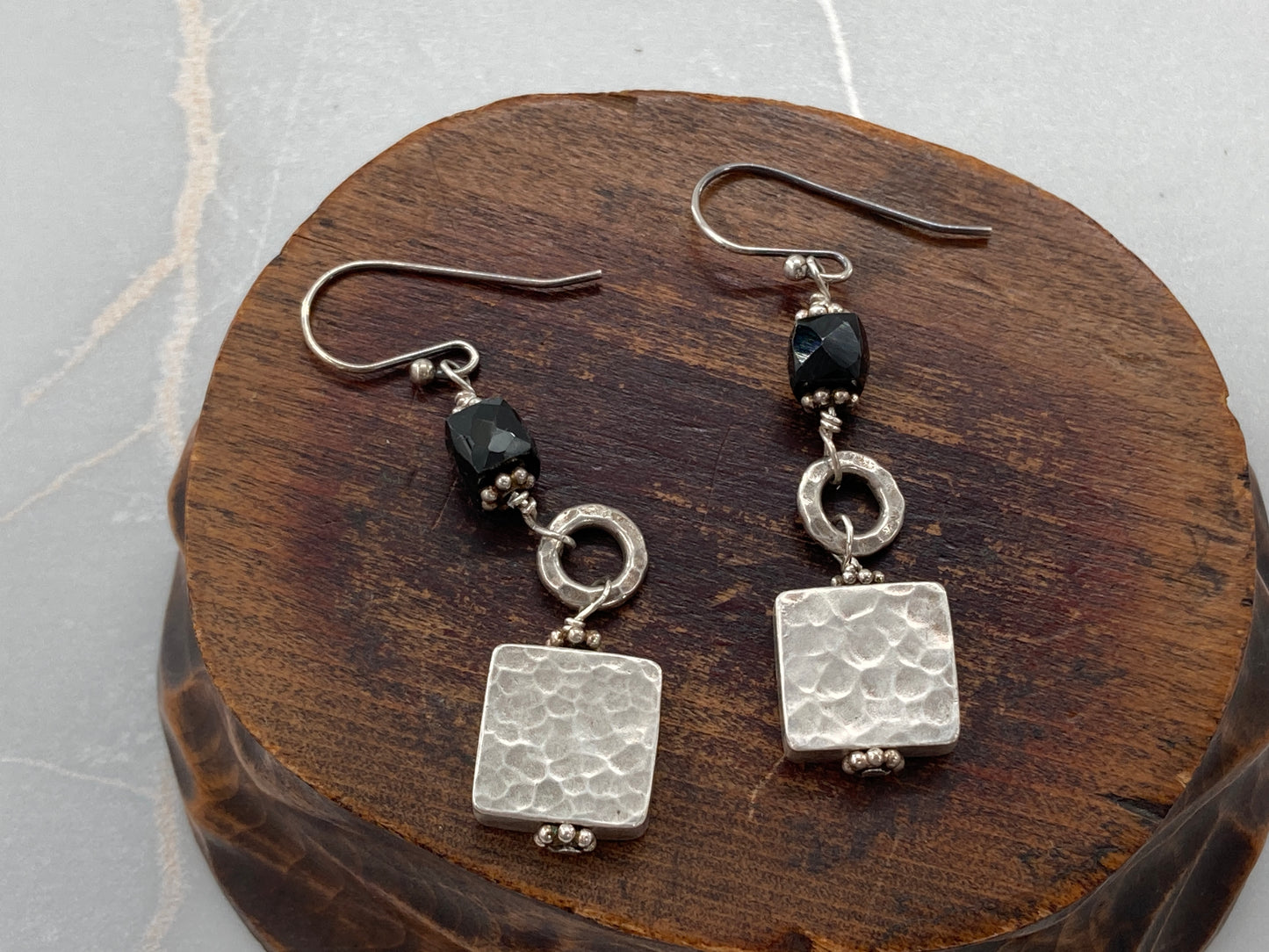 Black Jet Bead Earrings Style 3