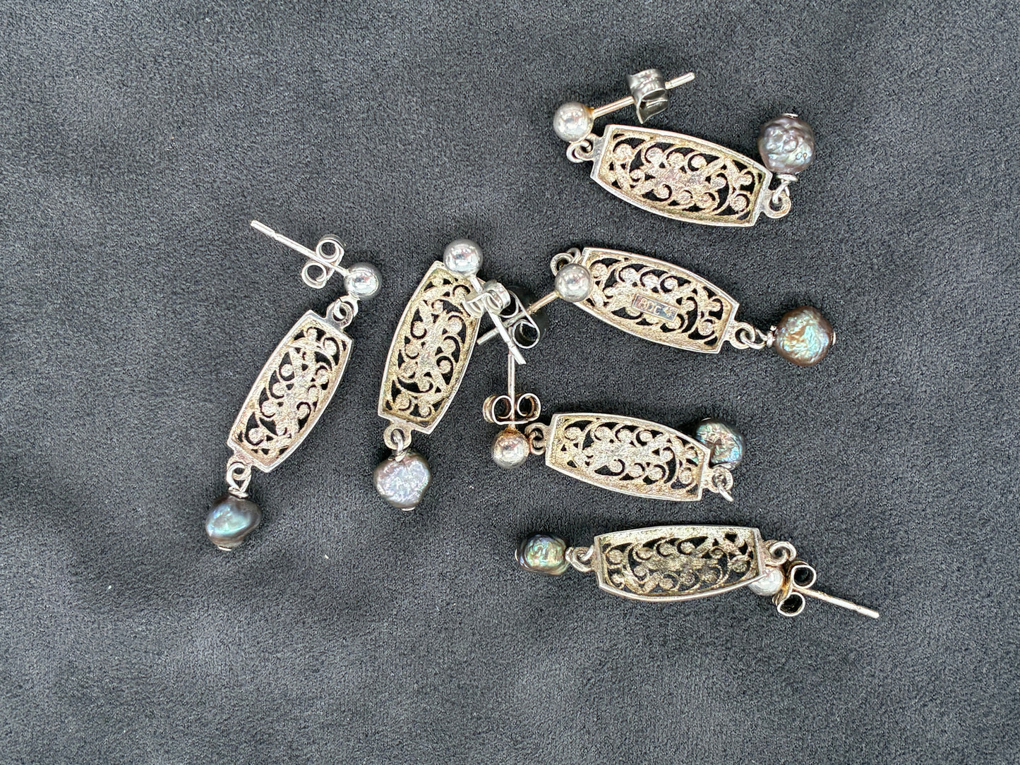 Sterling Silver and Pearl Earrings