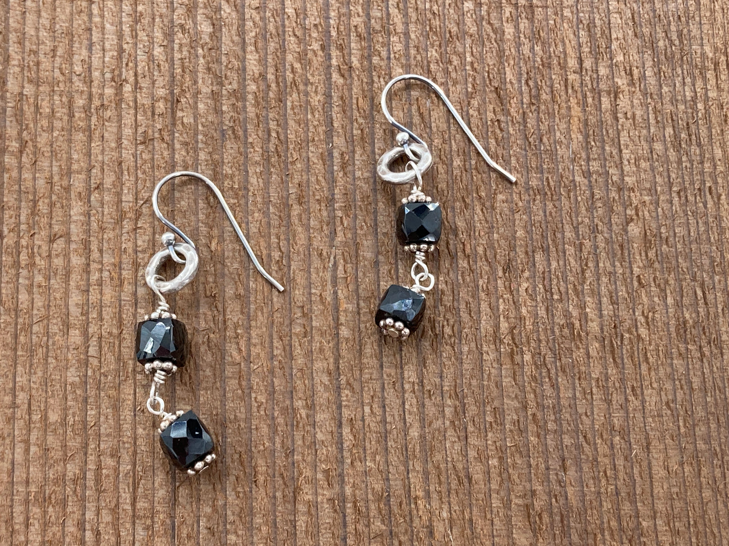Black Jet Bead Earrings Style 2