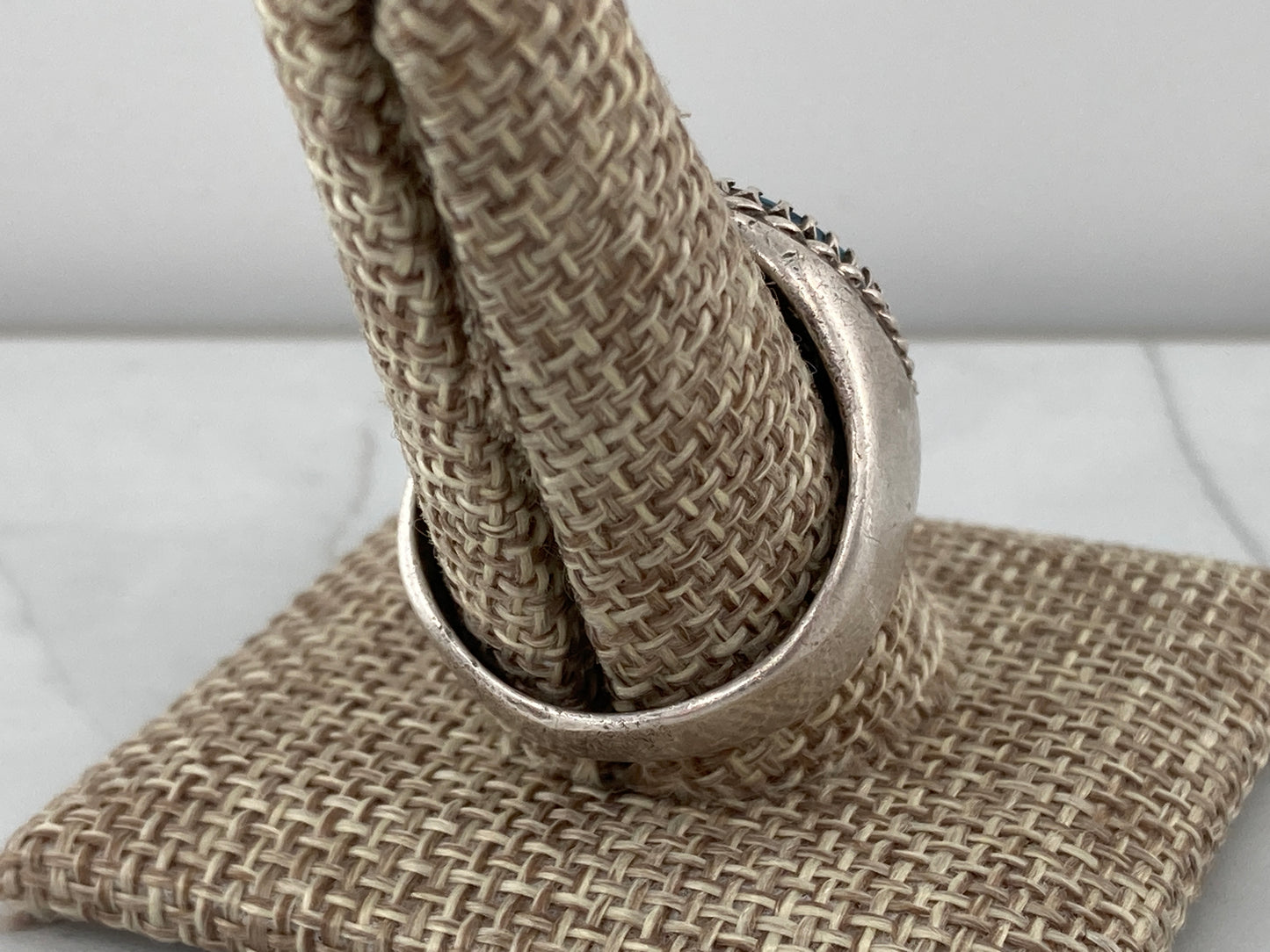 Vintage Taxco Simulated Turquoise Ring