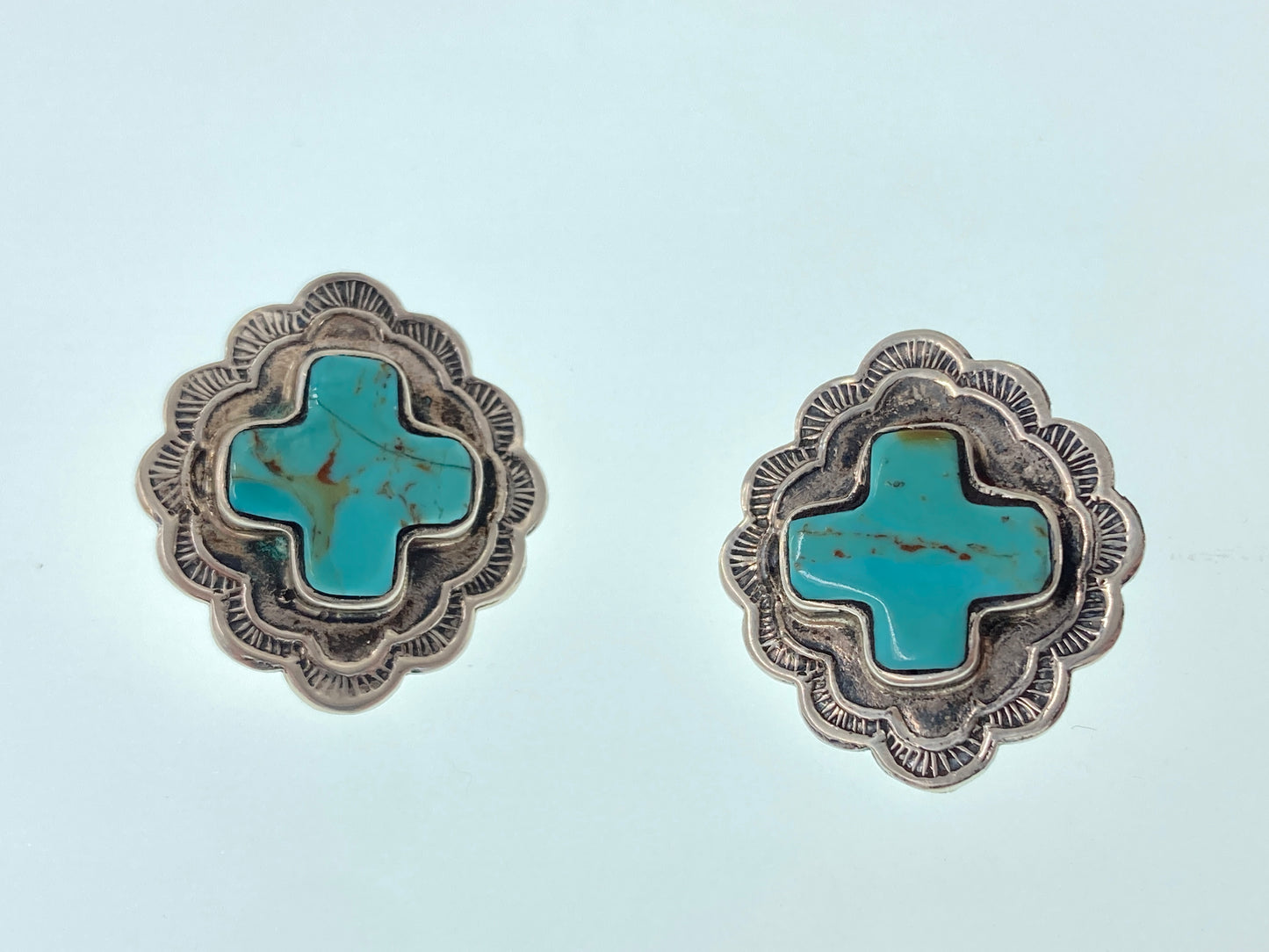 Reconstituted Turquoise Post Earrings