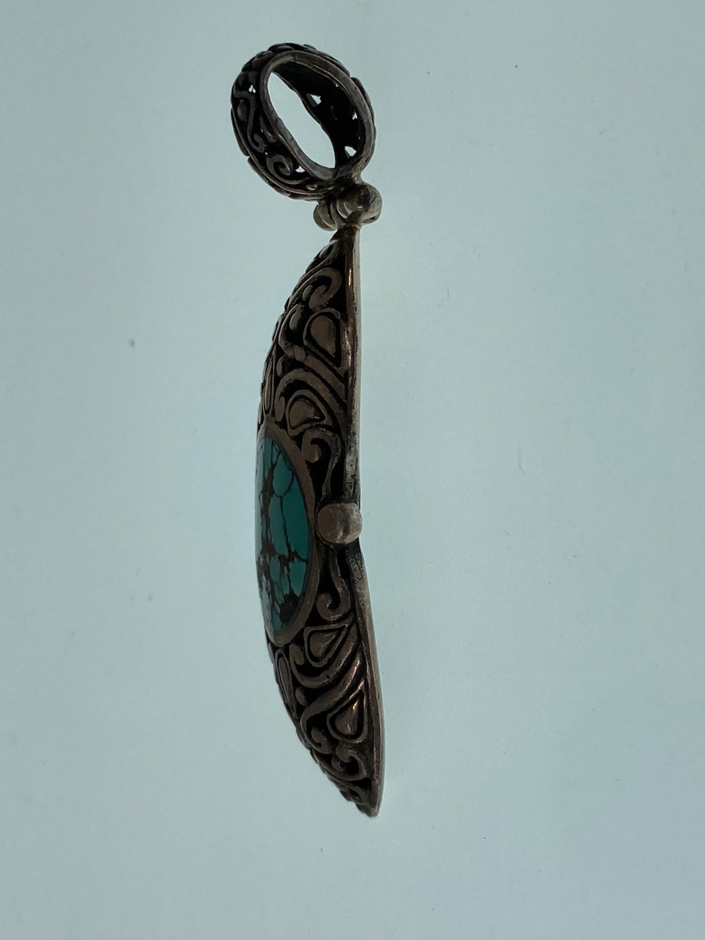 Hubei Turquoise Sterling Silver Pendant
