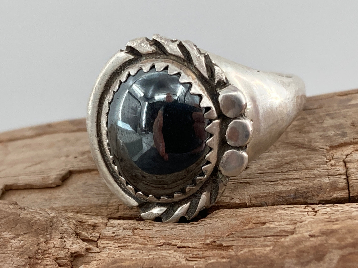 Native Design Hematite Ring