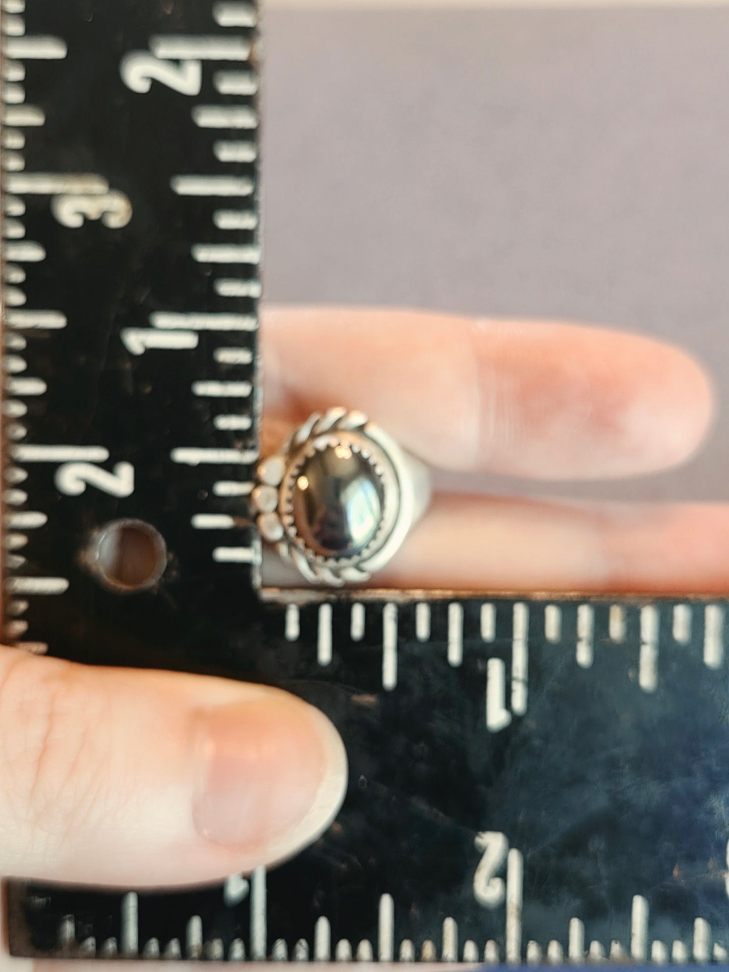 Native Design Hematite Ring