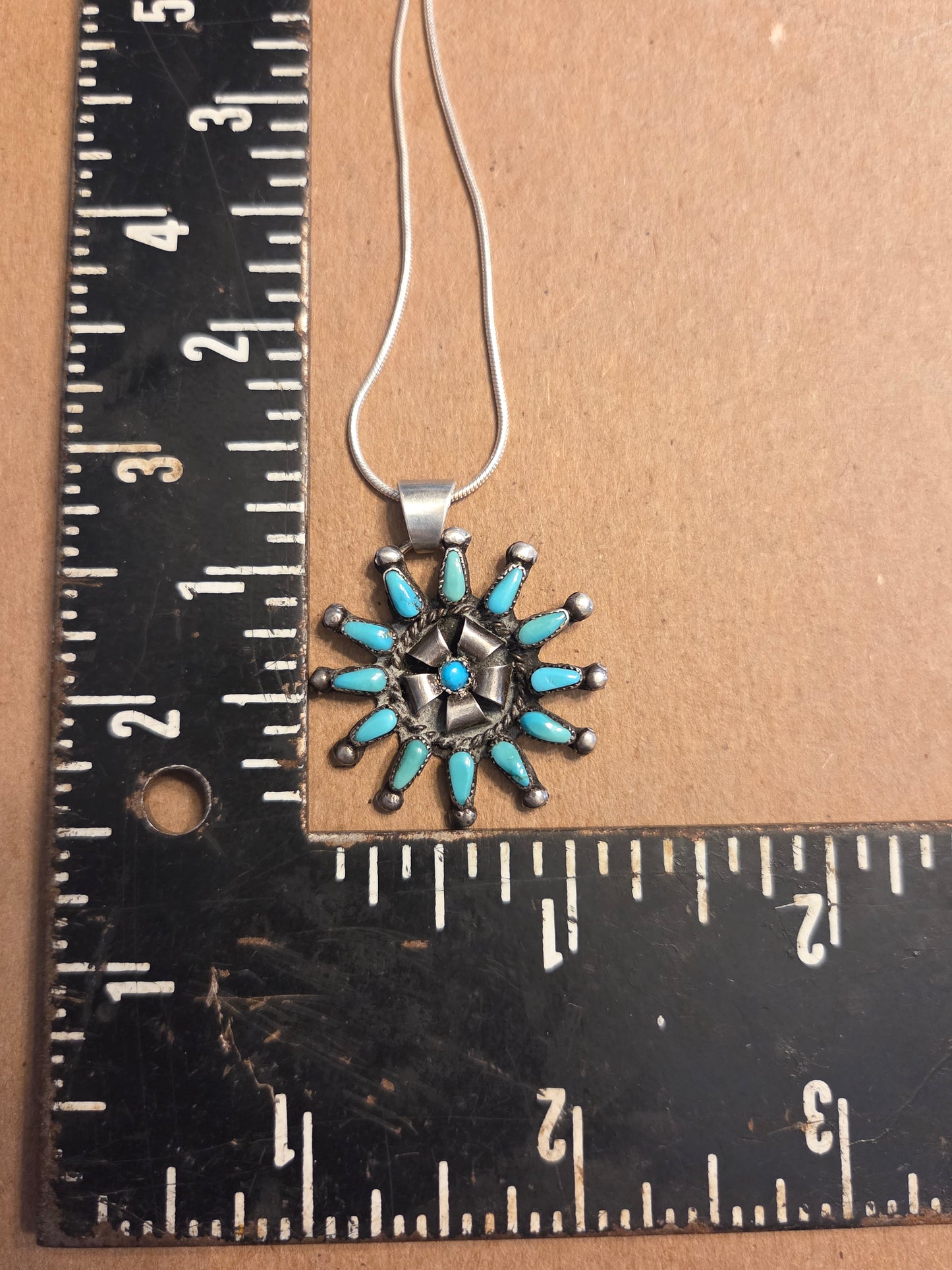 Needlepoint Turquoise Necklace