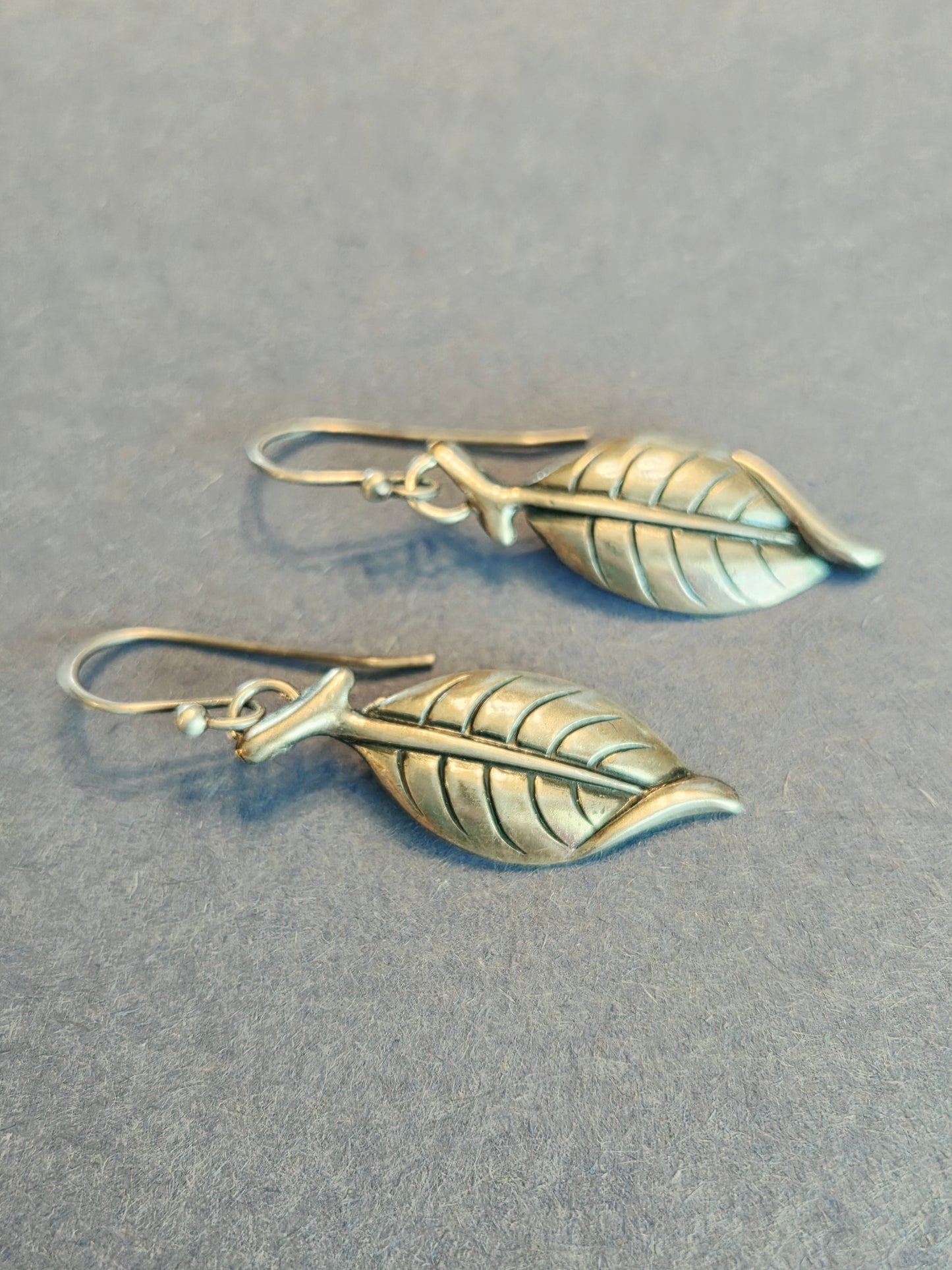 Sterling Silver Leaf Earrings