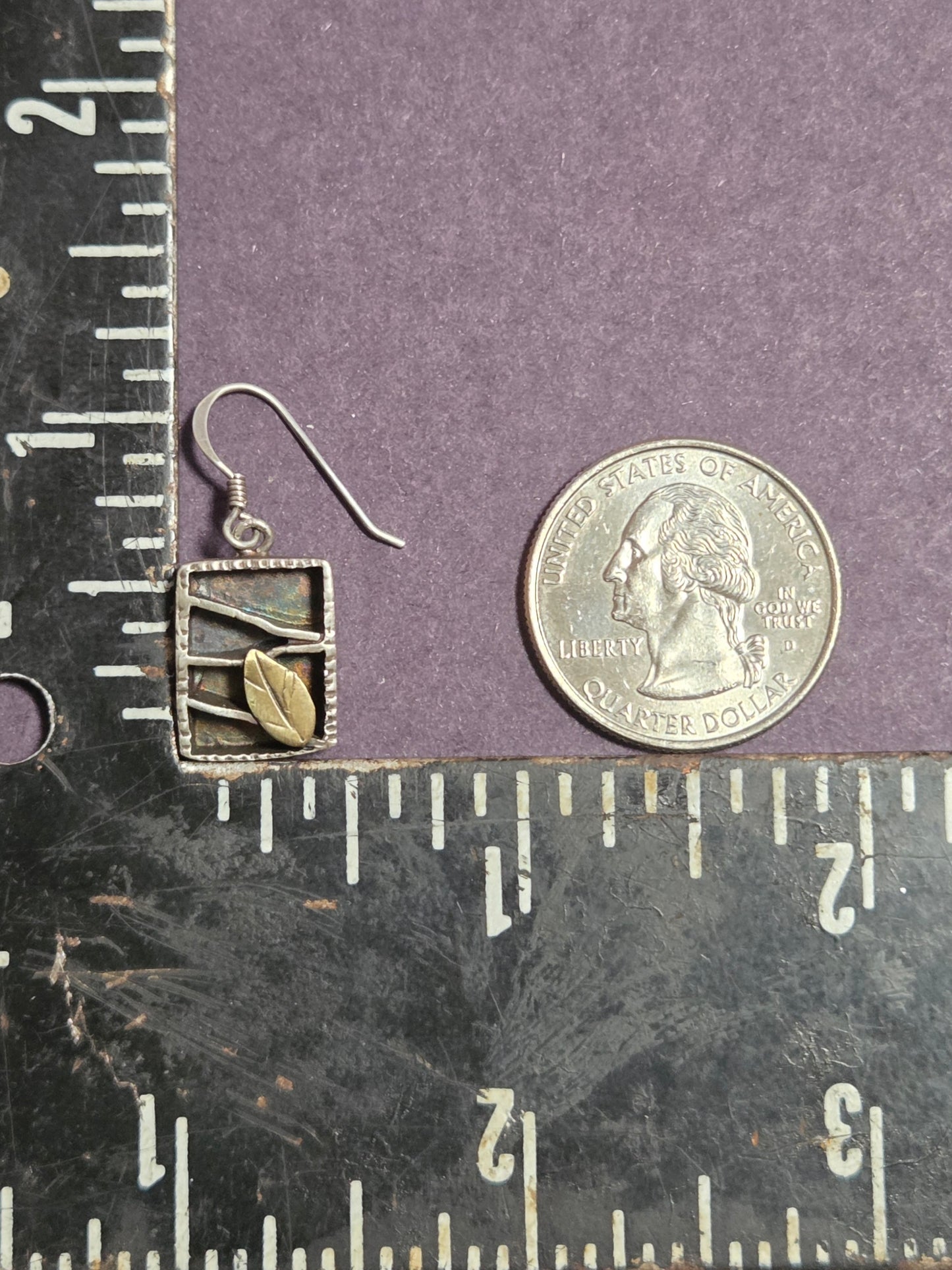 Brass Leaf Rescued Earrings