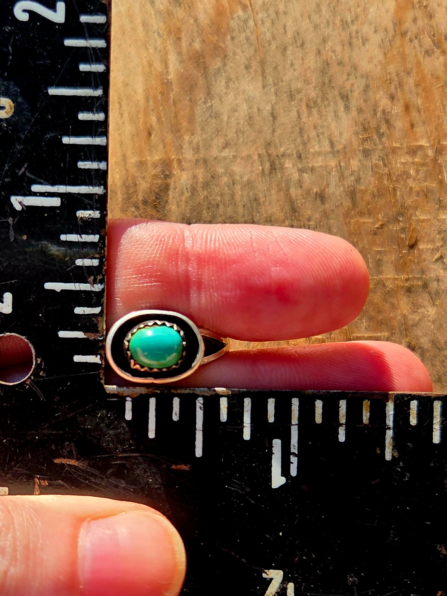 Turquoise set in Sterling Silver Ring