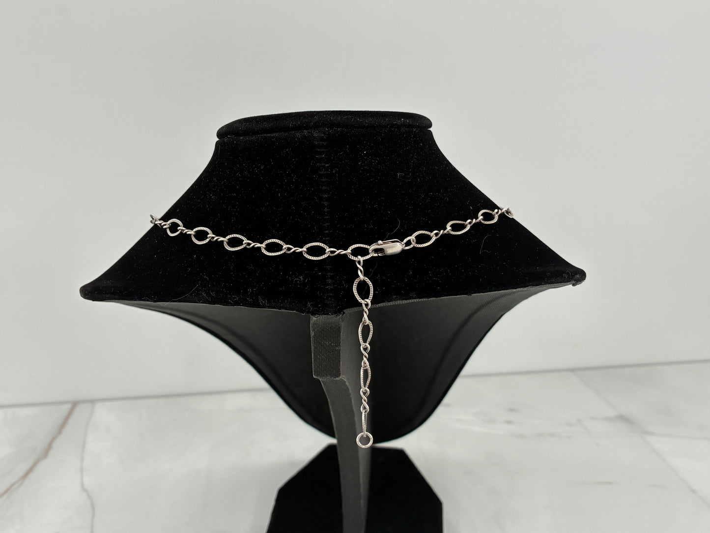 Reborn Vintage Gray Cat Eye Agate Adjustable Necklace