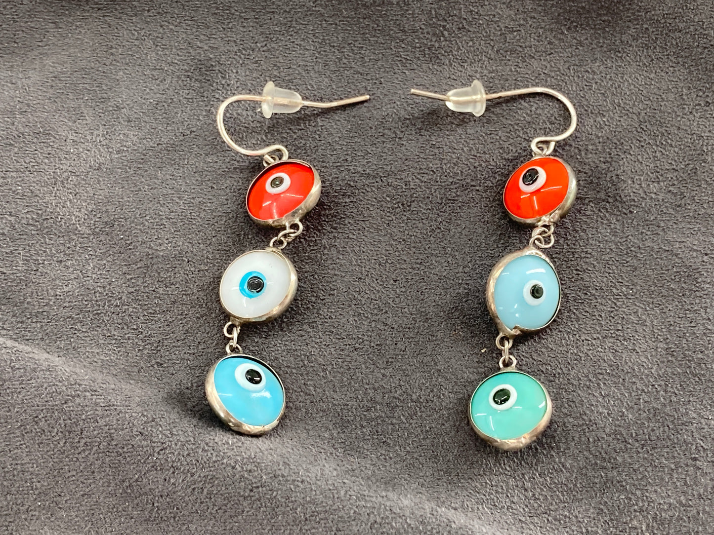 3 Evil Eyes Earrings