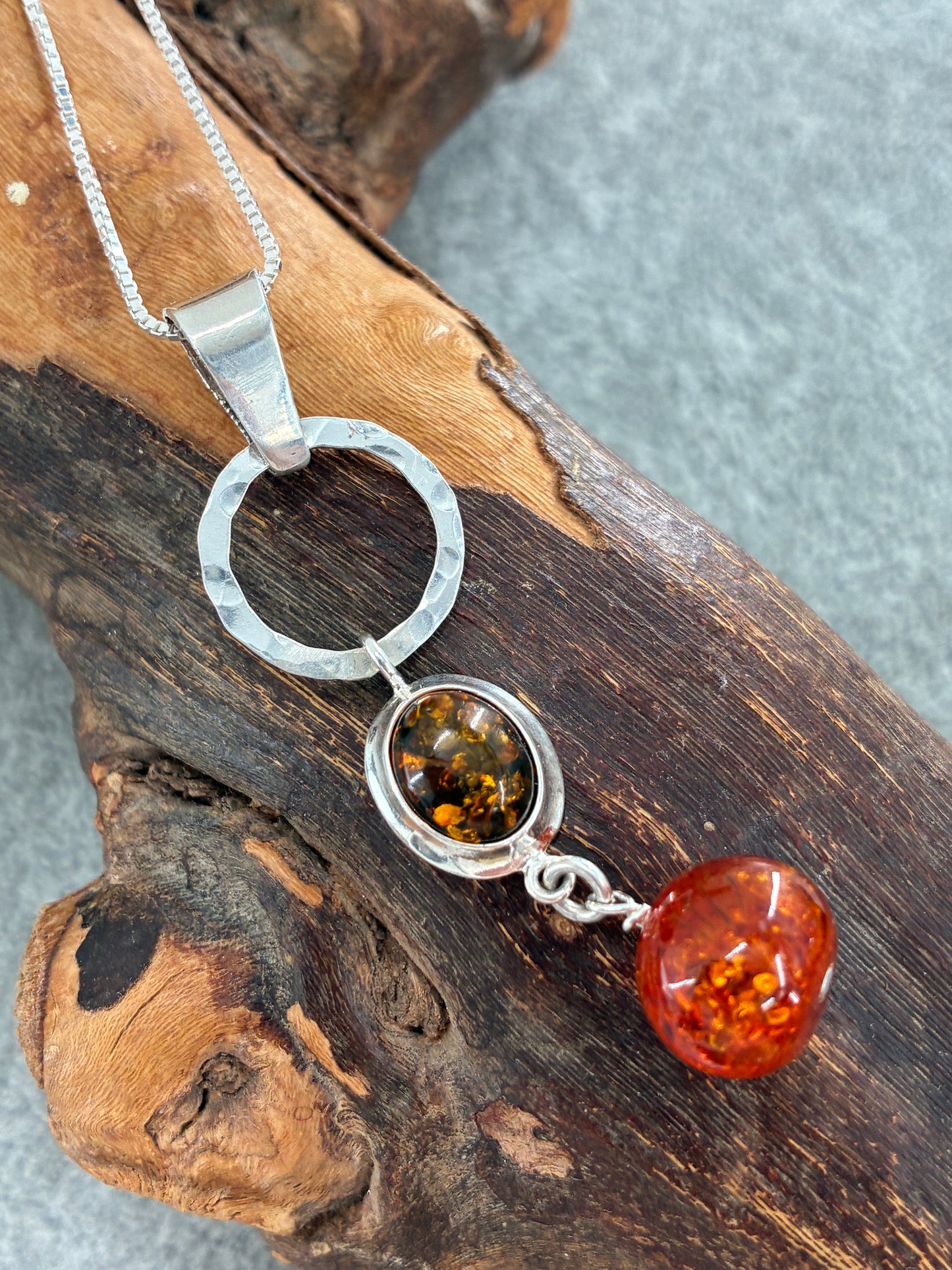 Yellow and Orange Amber Necklace