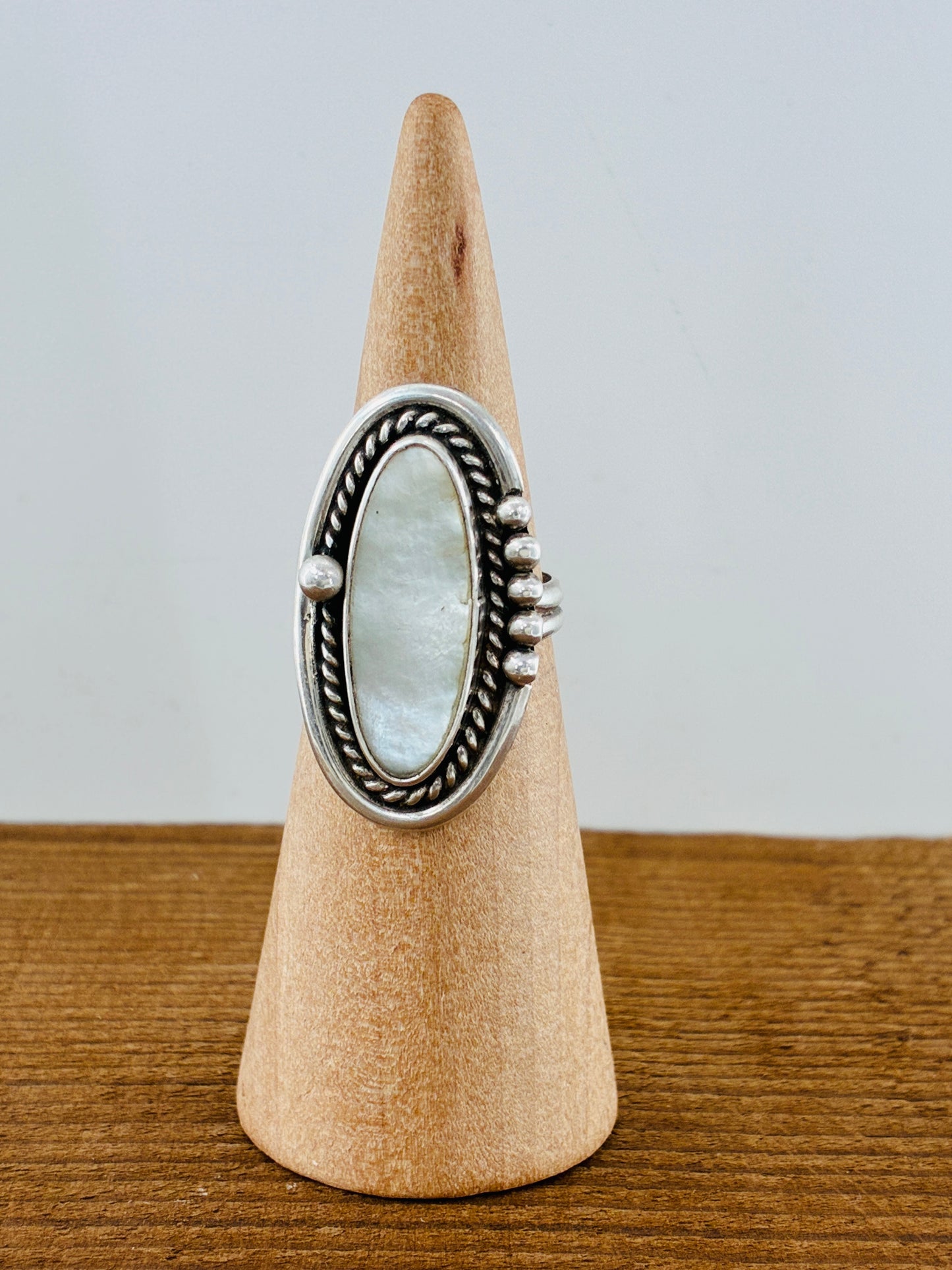 Mother of Pearl in Sterling Silver Ring -Size 6.25