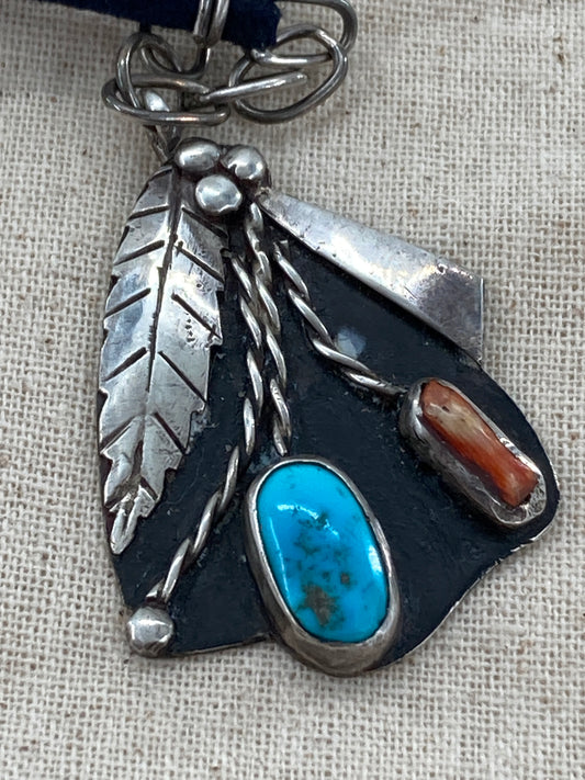 Midcentury Native Pendant Necklace