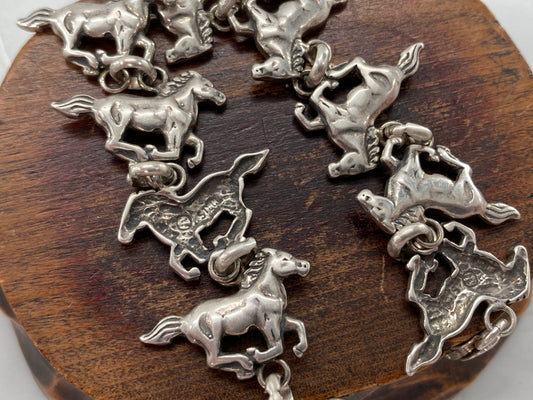 Sterling Silver Horse Bracelet