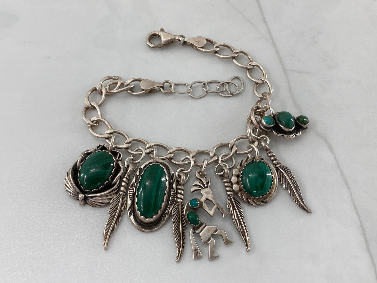 Malachite Charm Bracelet