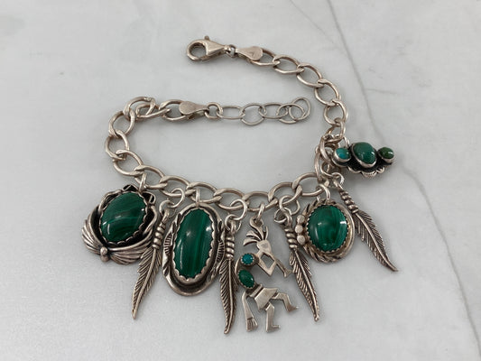 Malachite Charm Bracelet
