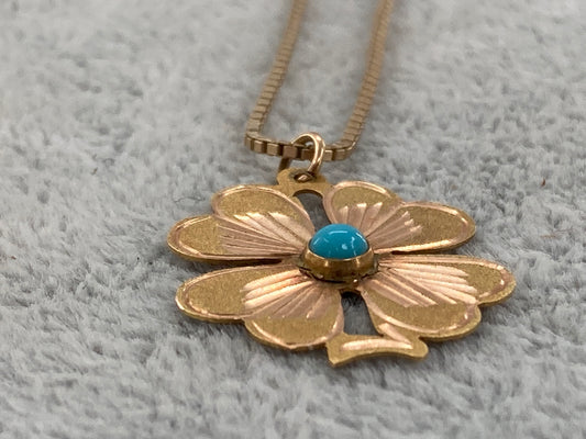 14K Gold 4-Leaf Clover Necklace