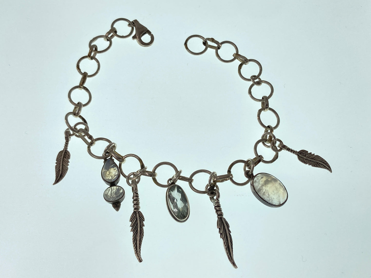 Prasiolite & Rainbow Moonstone Bracelet