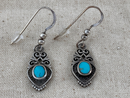 Hearts & Turquoise Earrings