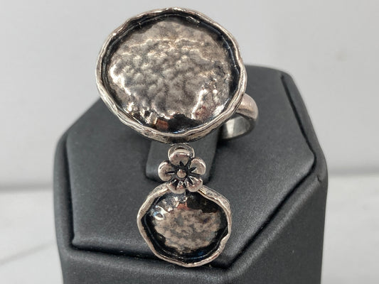 Double Trouble Sterling Bubbles Ring