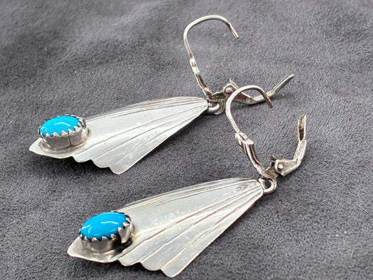 Sleeping Beauty Turquoise Dangle Earrings