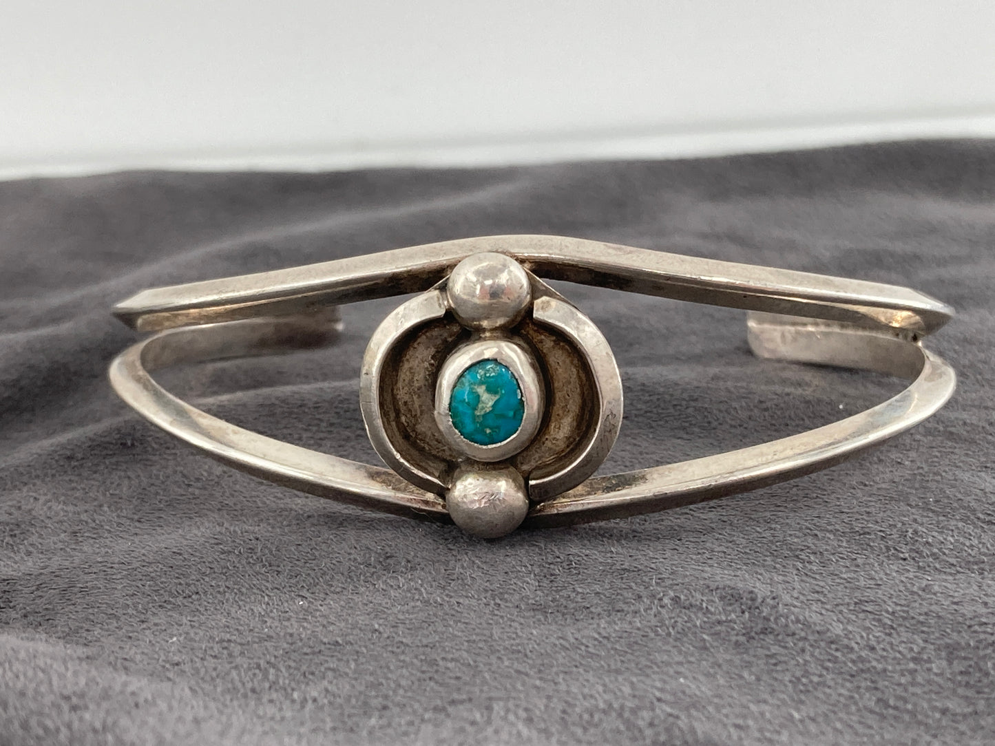 Kingman Turquoise in Sterling Silver Cuff Bracelet