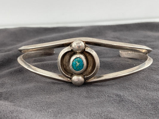 Kingman Turquoise in Sterling Silver Cuff Bracelet