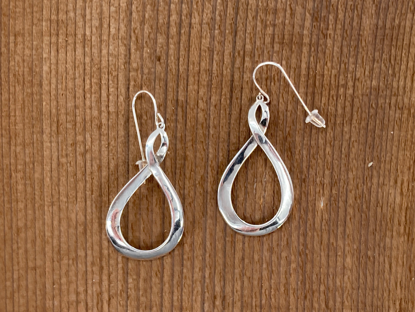 Rescued Sterling Silver Infinity Earrings