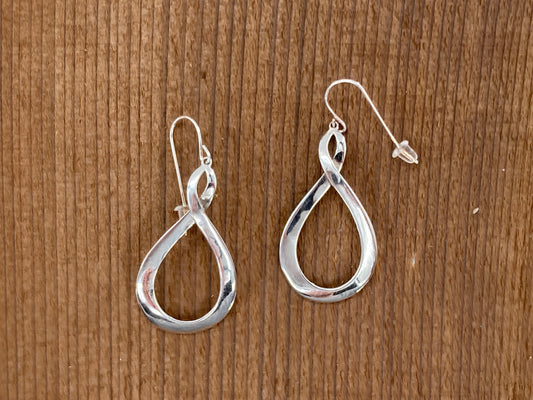 Rescued Sterling Silver Infinity Earrings