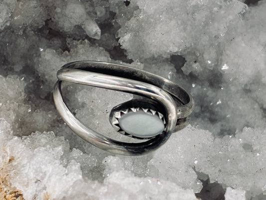 Sterling Silver and Mother of Pearl Ring -Size 9.25