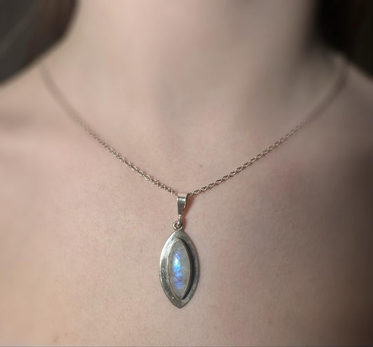 Over The Rainbow Moonstone Necklace