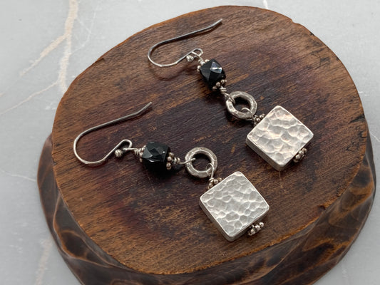 Black Jet Bead Earrings Style 3