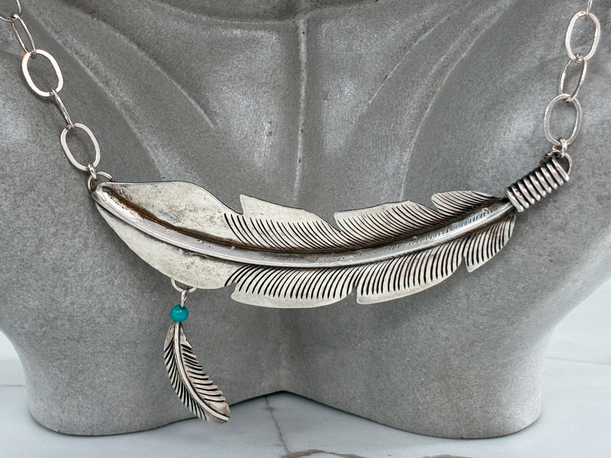 Reborn Feathers Sterling Silver Necklace