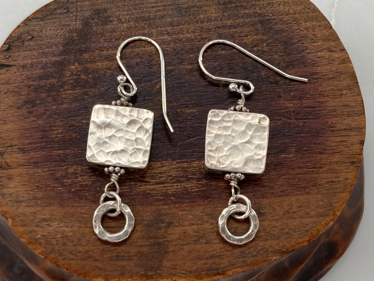Square peg, Round Hole Earrings