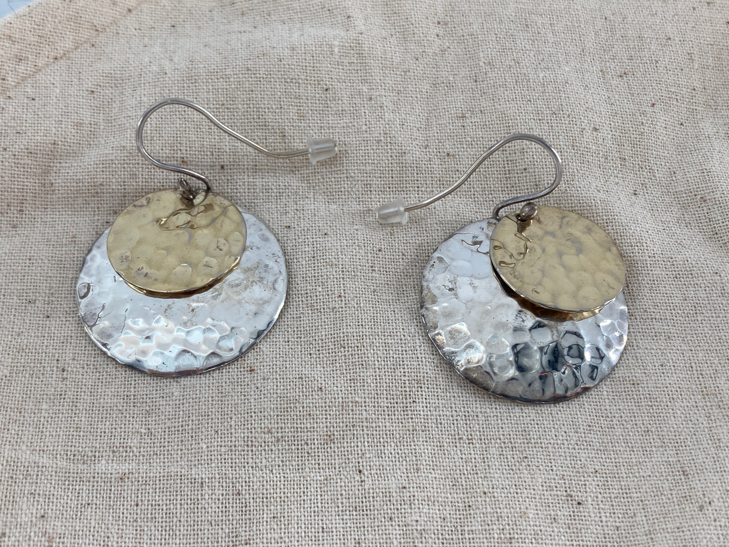 Sterling Silver Disk Earrings