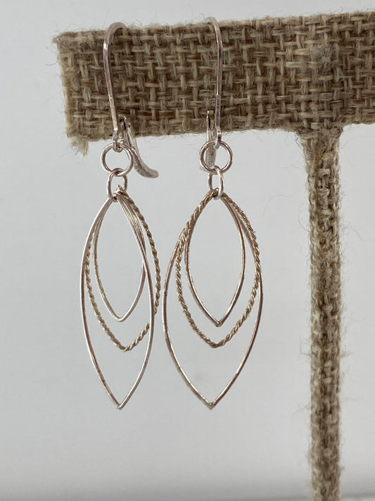 Wispy Sterling Silver Dangle Earrings