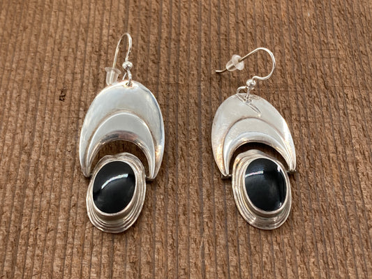 Vintage Black Onyx Earrings