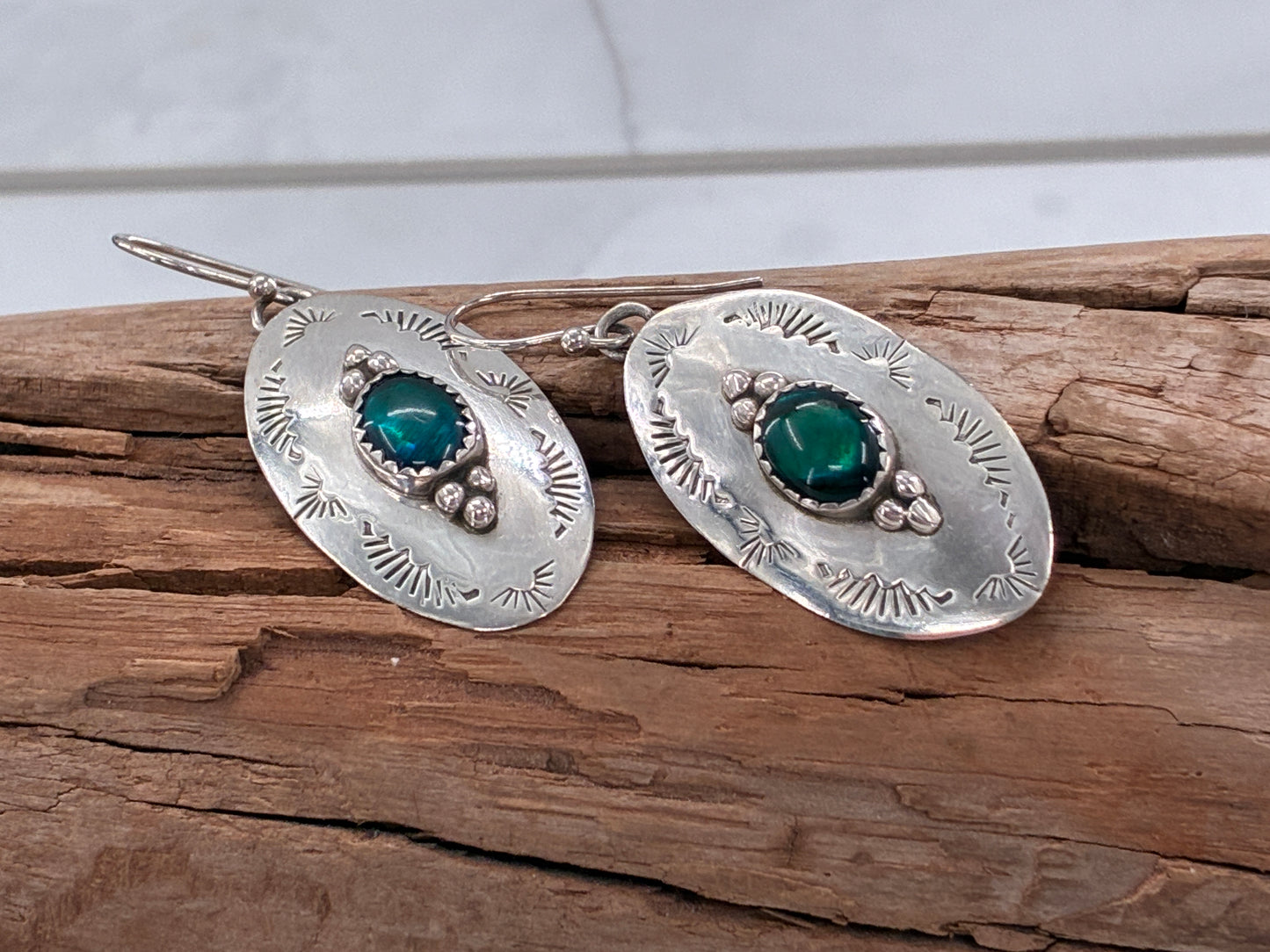 Abalone Sterling Silver Earrings