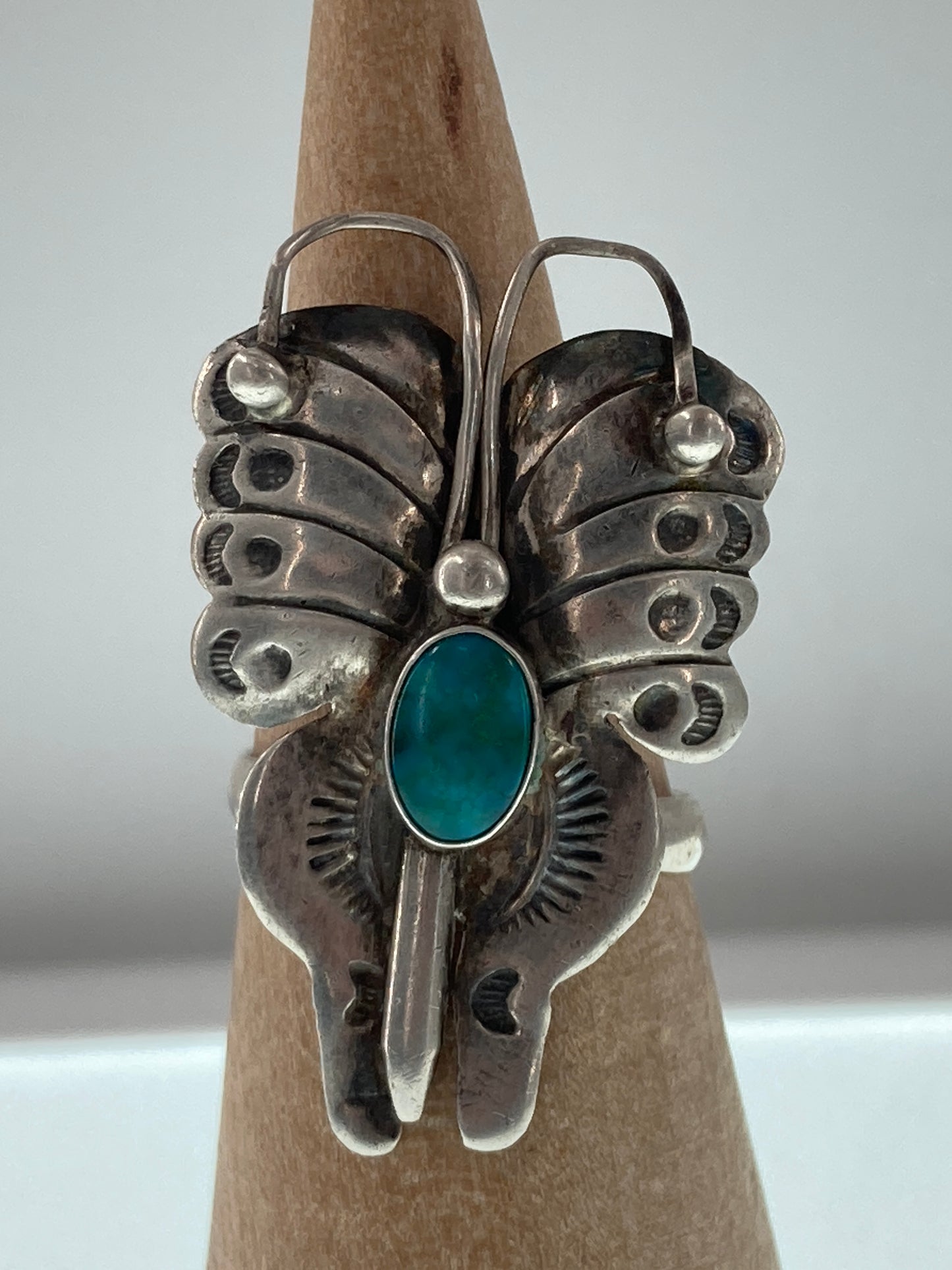 Chrysoprase Butterfly Ring