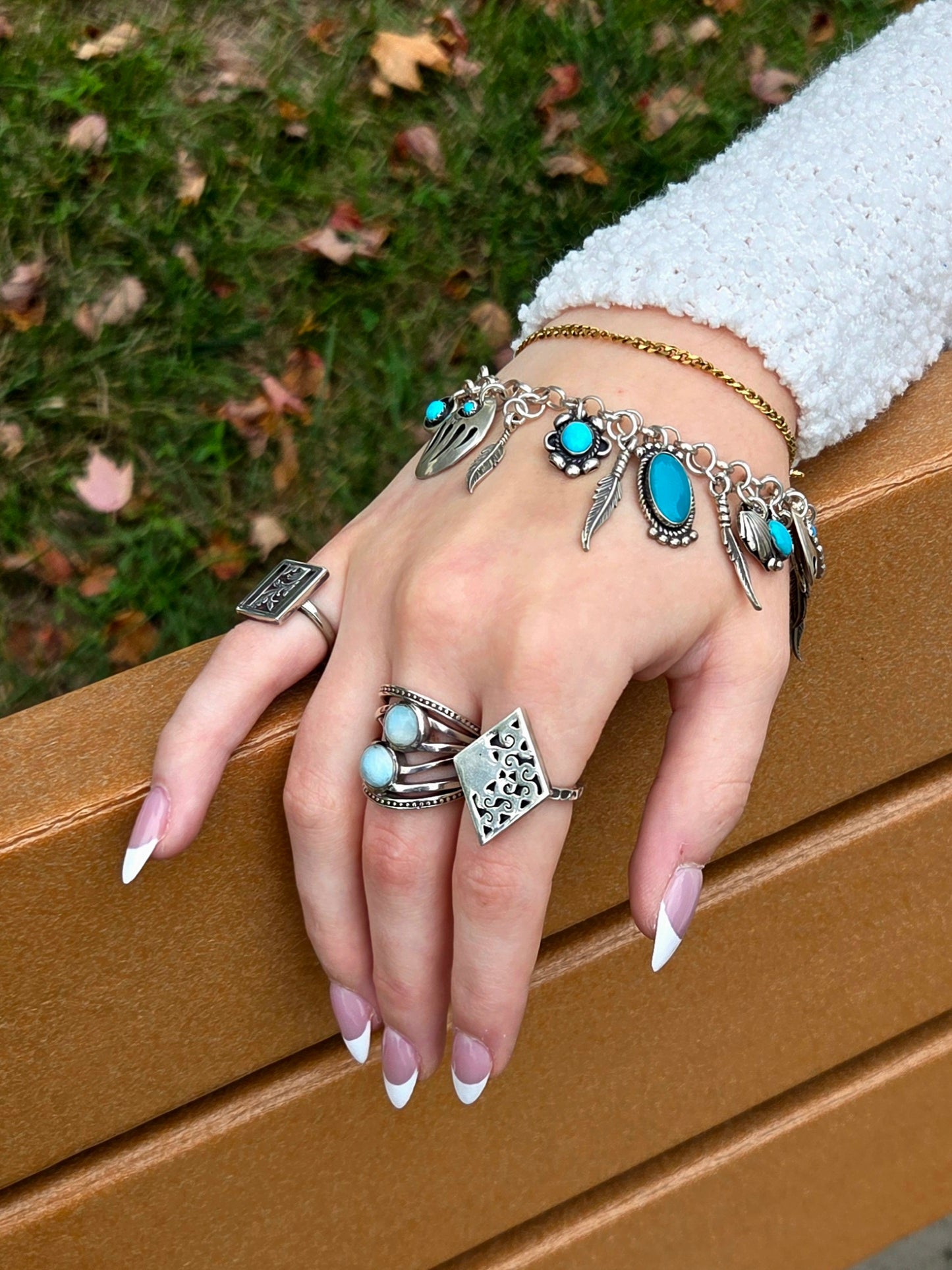 Sterling Silver Turquoise Native Bracelet