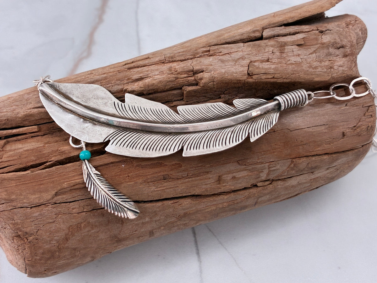 Reborn Feathers Sterling Silver Necklace