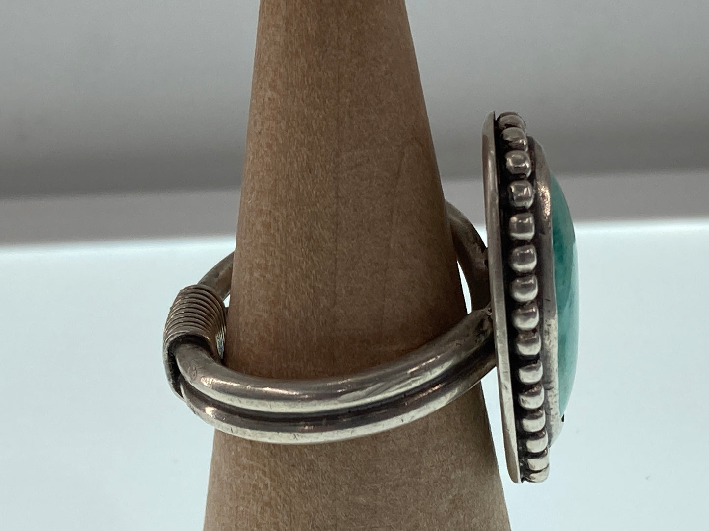 Turquoise Button Cuff Ring