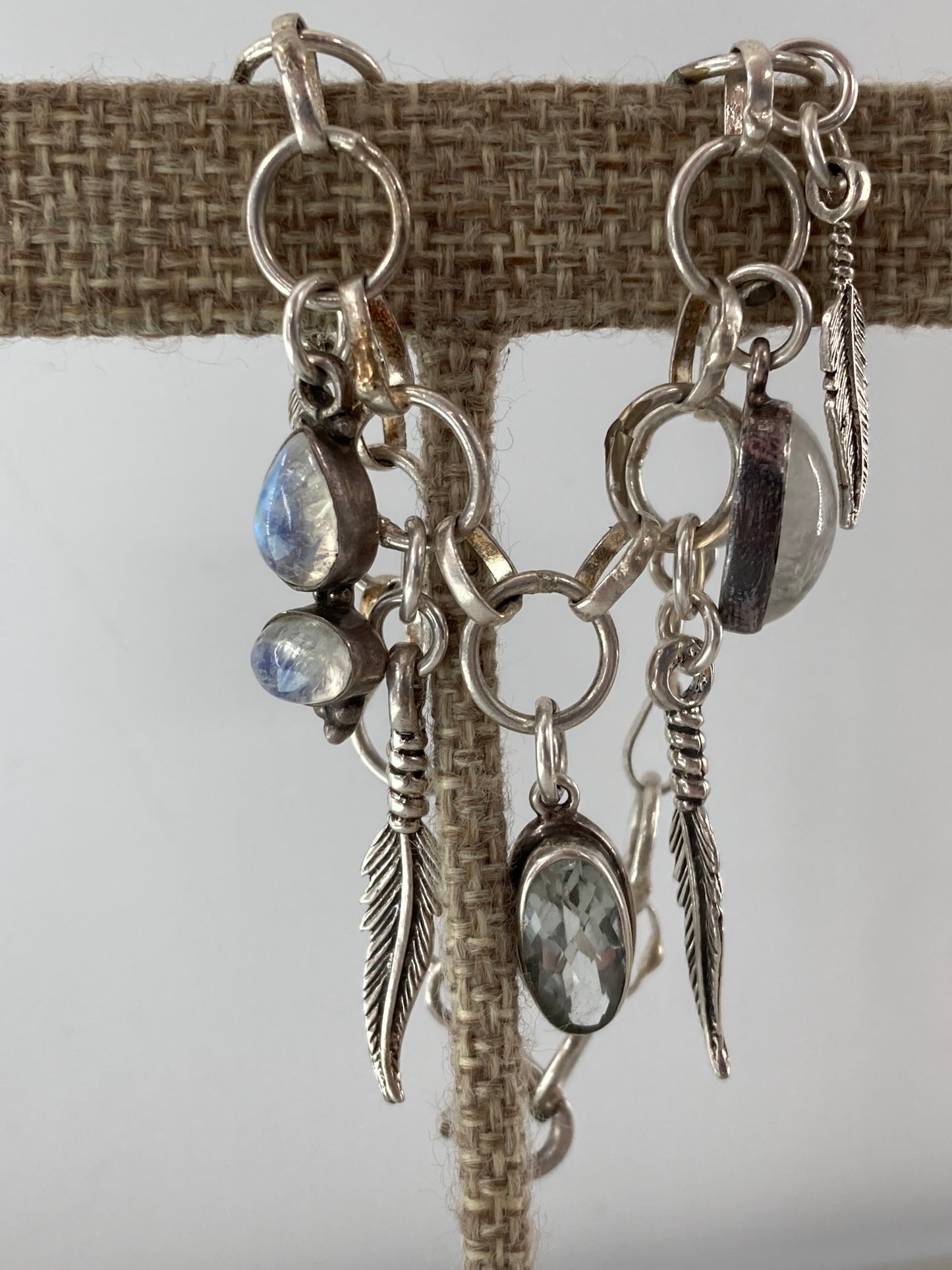 Prasiolite & Rainbow Moonstone Bracelet