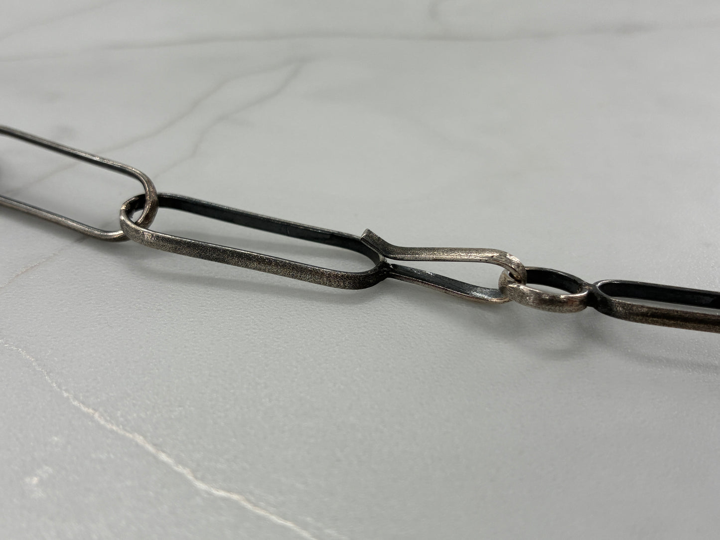 Rescued Sterling Silver Paper Clip Link Chains