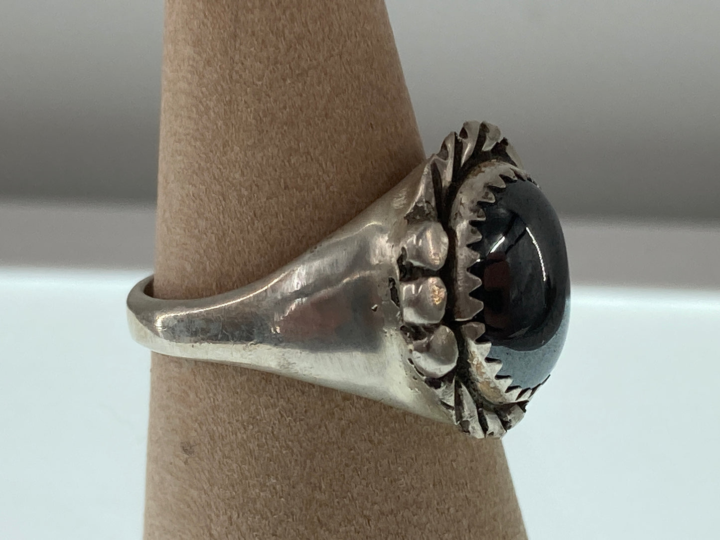 Native Design Hematite Ring