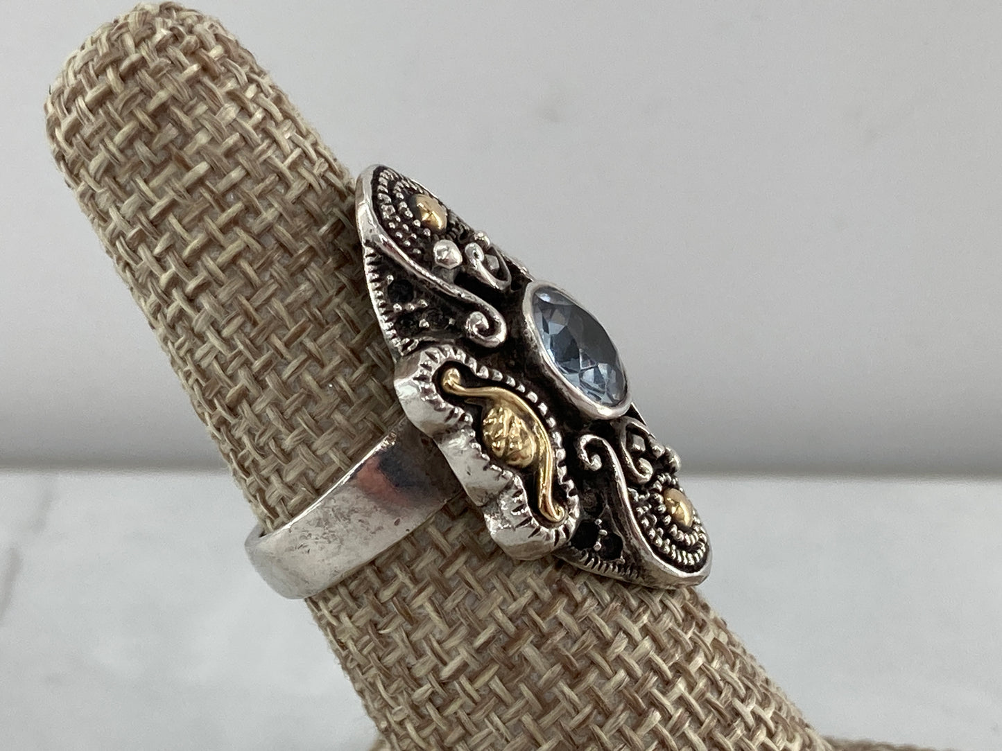 14K Gold & Topaz Stone Ring