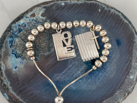 'God. Love. America.' Bolo Bracelet