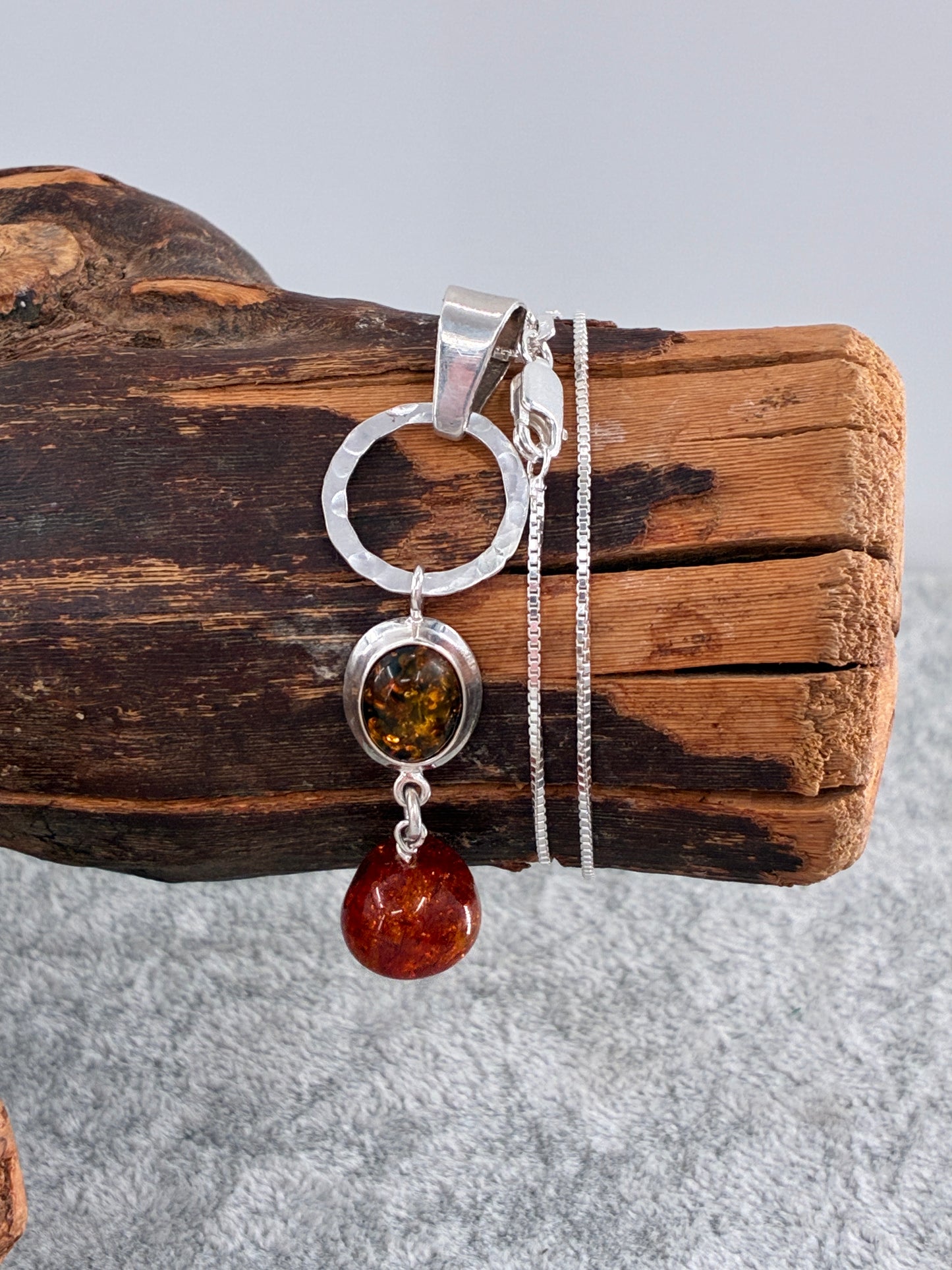 Yellow and Orange Amber Necklace
