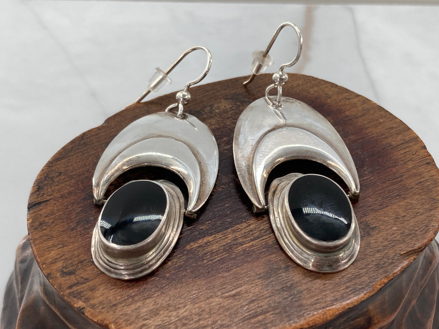 Vintage Black Onyx Earrings